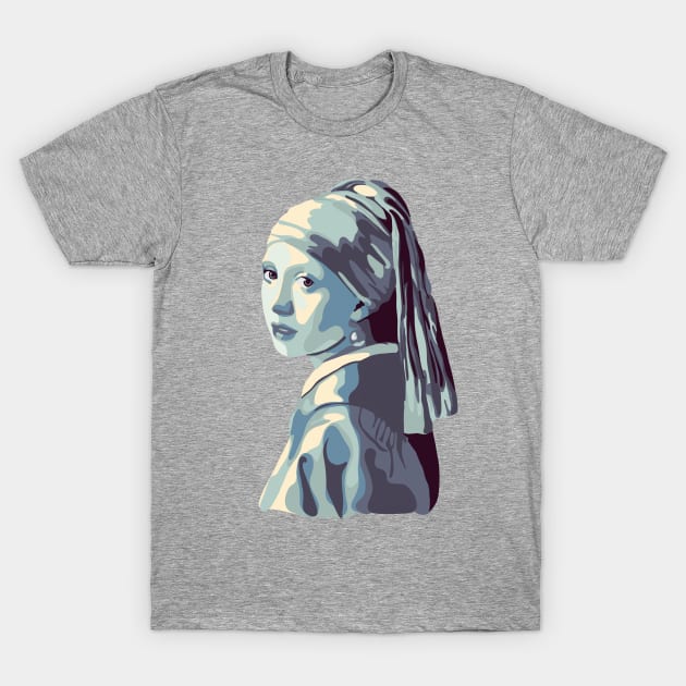 Girl With A Pearl Earring T-Shirt by Slightly Unhinged